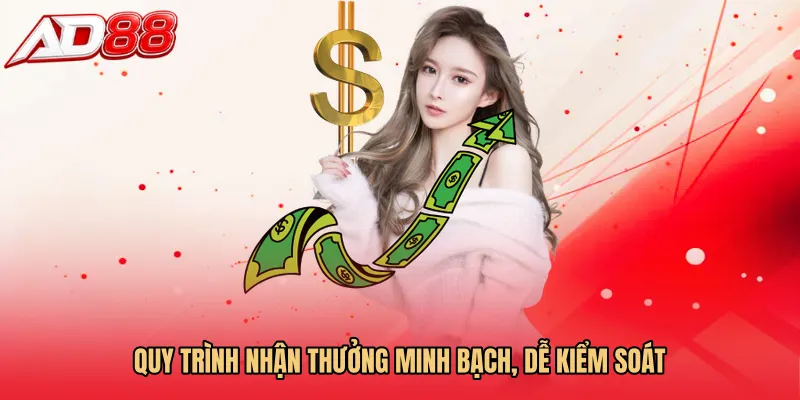 Quy trình nhận thưởng minh bạch, dễ kiểm soát